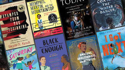 Covers of antiracist books for adults and children