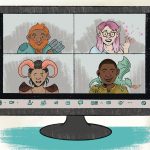 Illustration: Screenshot of gamers in costume playing Dungeons and Dragons (Illustration: Katie Wheeler)