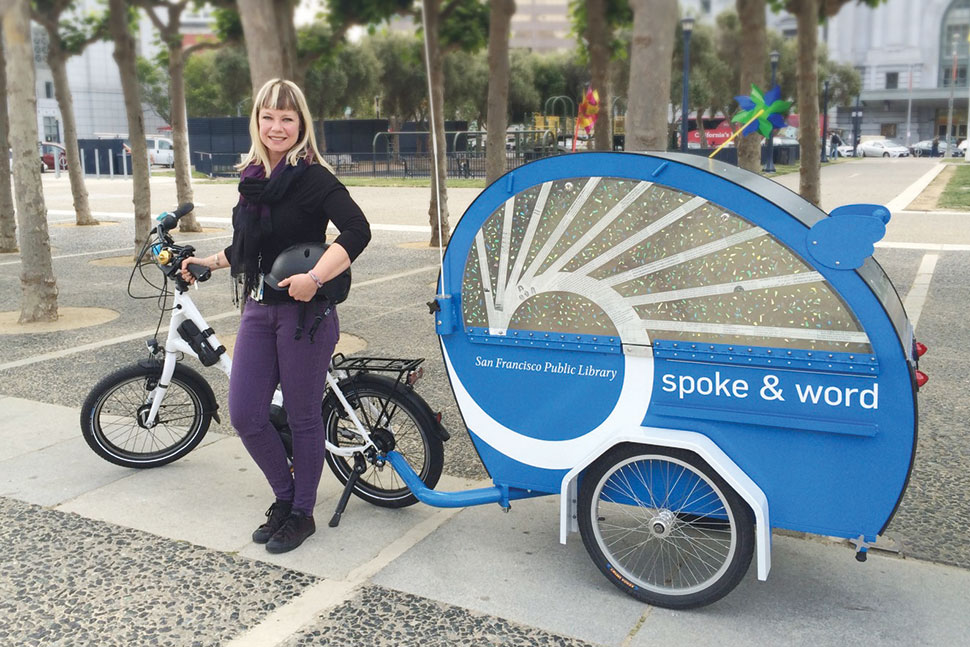 San Francisco Public Library's Spoke & Word electric-assist bike. Photo: San Francisco Public Library