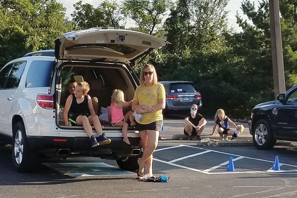 Families attend a drive-in storytime at Cincinnati and Hamilton County (Ohio) Public Library's Monfort Heights branch in 2020. Photo: Cincinnati and Hamilton County (Ohio) Public Library