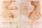 Leonardo da Vinci's double-page spread from the Madrid Codex on the Sforza monument, c. 1490s to 1504