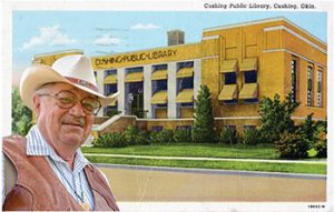 Robert J. Conley's Literary Landmark is located at Cushing (Okla.) Public Library. Photo of Conley by Ashley Evans/Western Carolina University