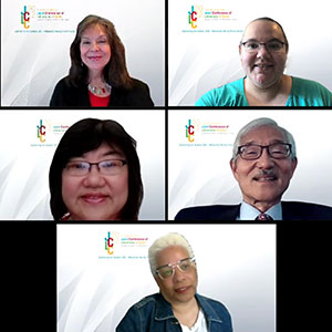 JCLC’s board of directors, clockwise from top left: Alexandra Rivera, vice president; Heather Devine-Hardy, secretary; Kenneth Yamashita, president; Gladys Smiley Bell, director at large; and Dora Ho, treasurer