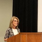 Catherine Murray-Rust speaking in the "Creating the Future Library Workforce" program at the ALA Annual Conference and Exhibition in Washington, D.C.