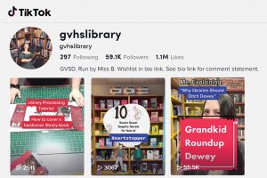 Kelsey Bogan, library media specialist at Great Valley High School in Malvern, Pennsylvania, uses her school library ’s TikTok account to create videos of book reviews, tutorials, and more.