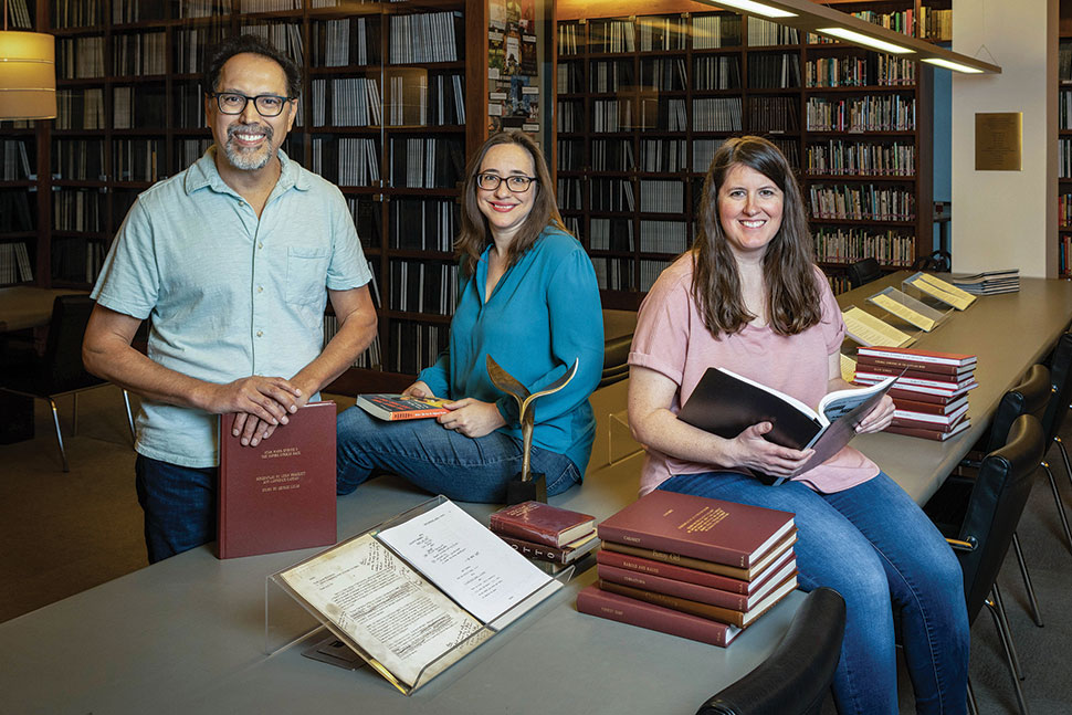 Javier Barrios, Hilary Swett, Lauren O’Connor at the Writers Guild Foundation’s Shavelson-Webb Library in Los Angeles