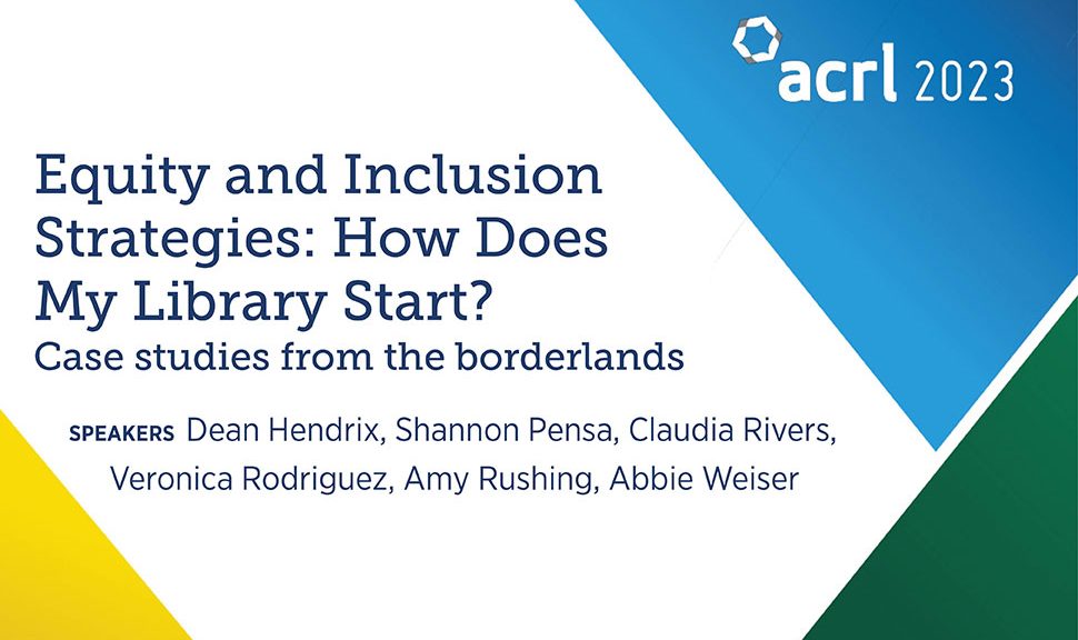 Screenshot for "Equity and Inclusion Strategies: How Does My Library Start?"