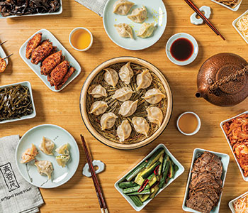 Photo of a table of dumplings and more at Qing Xiang Yuan 