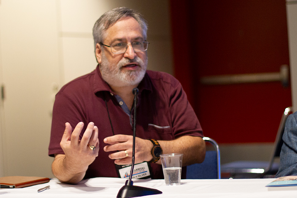 Author Steven H Silver After Hastings speaks at “A Novel Idea: Jewish Identity in Genre Fiction,” a June 25 session at the American Library Association’s 2023 Annual Conference and Exhibition in Chicago.