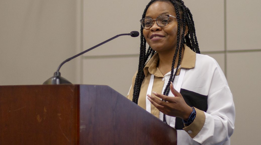 Andiswa Mfengu, lecturer in the Department of Knowledge and Information Stewardship at the University of Cape Town talks about how the OCLC New Model Library Framework applies to libraries in Africa at the American Library Association's 2023 Annual Conference and Exhibition in Chicago.