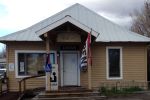 Front door of Bellevue (Idaho) Public Library