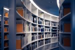 Dramatically curved bookshelves