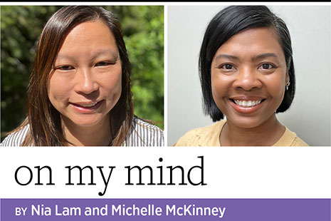 Headshots of Nia Lam and Michelle McKinney