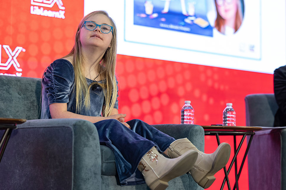Child actor and author Mia Armstrong at the 2024 LibLearnX conference in Baltimore