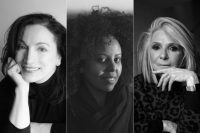 From left: Filmmakers Trish Adlesic, Nazenet Habtezghi, and Sheila Nevins.