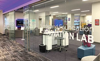A photo of the AI Studio in Sunderland Foundation Innovation Lab at Kansas State University in Manhattan 