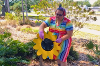 Palm Harbor (Fla.) Library’s new music garden in action.