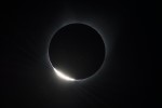 NASA photo of the diamond-ring effect at the end of a total solar eclipse.