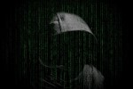 Anonymous-style hoodie overlaid on a digital background