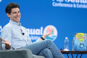 Max Greenfield discusses his new book during a June 30 talk at the American Library Association's Annual Conference and Exhibition