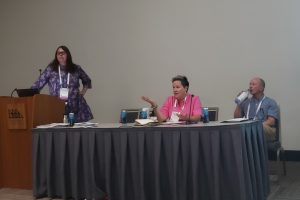 Justine Withers, Kim Hill, and Adam Chandler at ALA Annual 2024