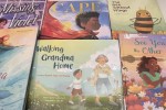 Montage of grief-related picture books