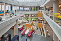 Interior of the Main Library at Tecnológico de Monterrey in Mexico City