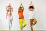 Children in a yoga pose