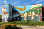 Exterior mural of York County Library's main branch