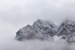 Cloud-shrouded mountain