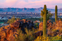 Sunrise over the Phoenix skyline