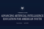 Header to the White House executive order on AI in education