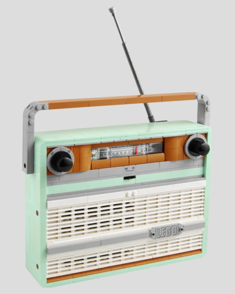 portable radio made of Legos