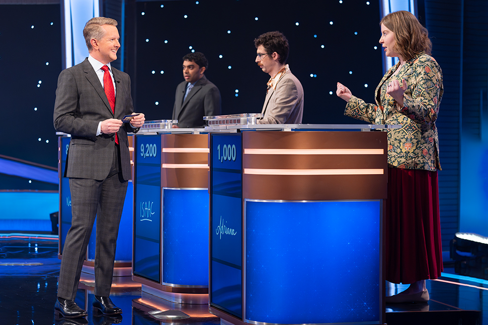 Photo from the set of the game show Jeopardy!