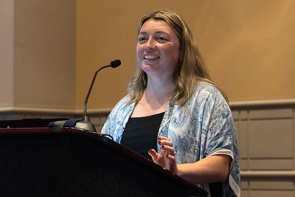 Becky Potter, Becky Potter, library experience supervisor at Calgary Public Library, shares debriefing tools the library uses to support frontline staff.