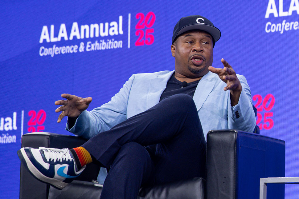 Comedian Roy Wood Jr. at ALA's 2025 Annual Conference and Exhibition in Philadelphia.