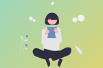 Illustration of a woman reading