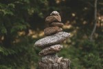 Cairn in a forest