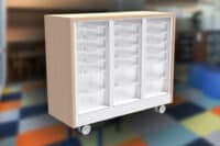 Spacesaver Totes in 4-Post Shelving