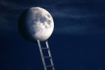 A ladder reaching to the moon