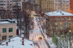 City streets in winter