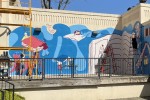 Mural outside Columbus State University's Simon Schwob Memorial Library 