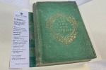 Historic emerald green book that likely contains toxic arsenic