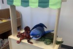 Library play area with puppets