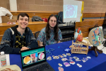 Students in a library