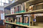 Shelves at the Van Buren branch of Crawford County Library