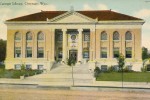1911 postcard featuring the Carnegie library in Cheyenne, Wyoming