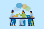 Discussion at a table