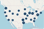 Map showing school boards included in the dashboard