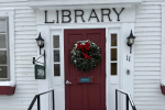 Rural library's front door
